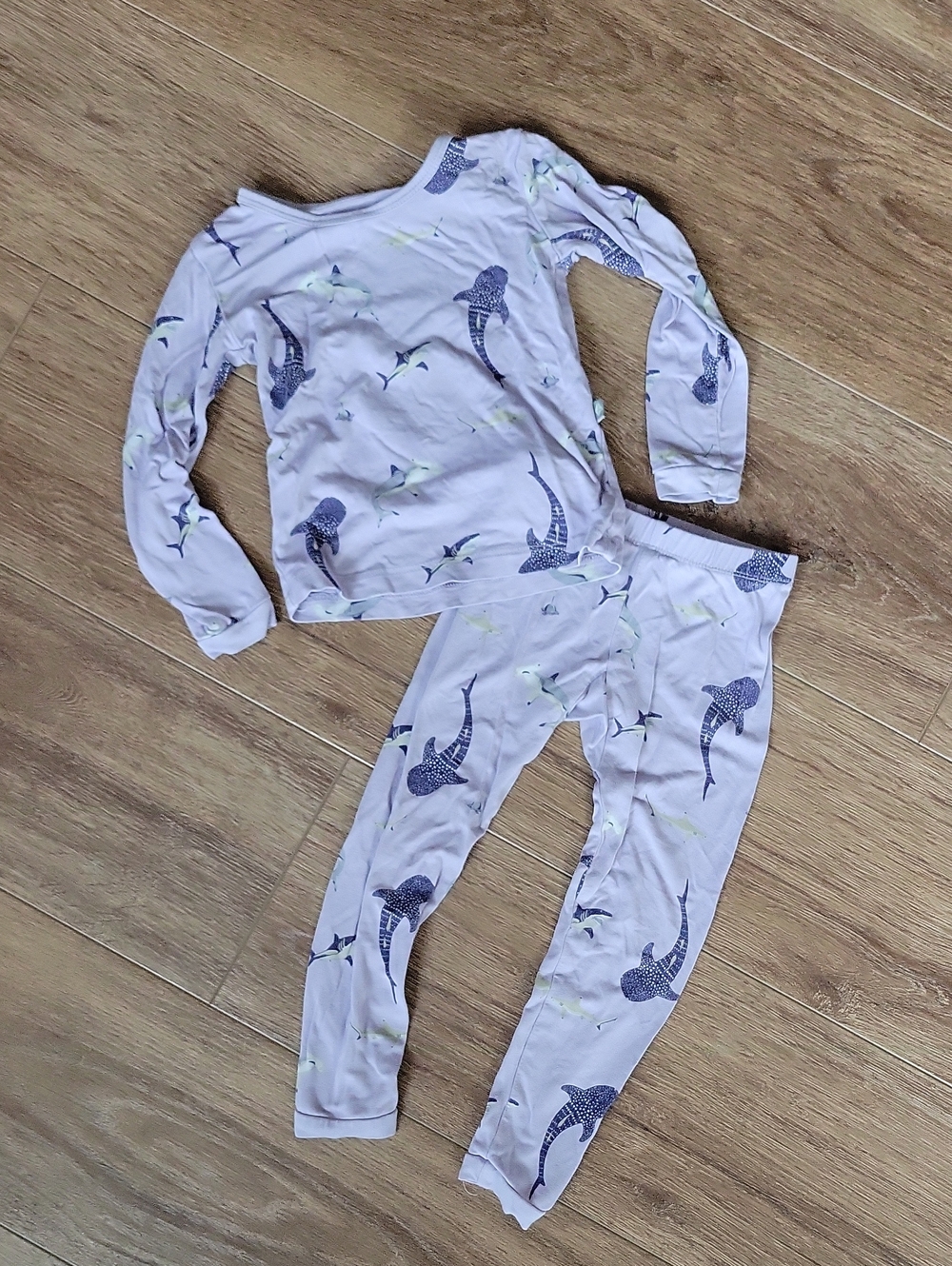 Kyte Baby Lavender Shark Print Long-Sleeve Pajama Set